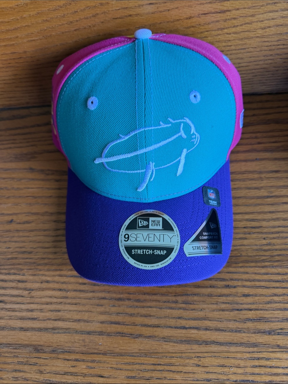 New Era Buffalo Bills Colorblock Stretch-Snap Cap — Teal, Purple & Pink